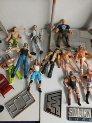 WWE WWF WCW ECW ACTION FIGURE LOT – 41 PIECES TITAN TRON