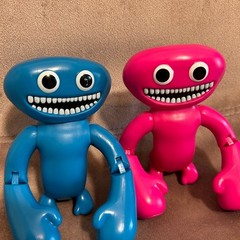 Official Garten Of Banban Action Figures Set of 2 Jumbo Josh Blue Pink 4.5″