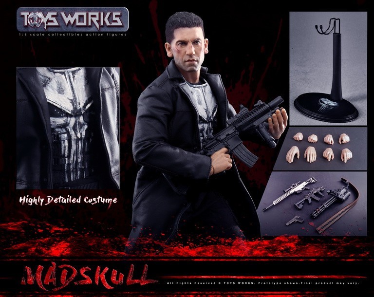 1/6 The Punisher Outfit Set U.S Daredevil Netflix Toys Works Mad Skull Hot