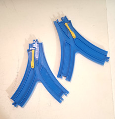 Vtg TOMY Plarail Blue Train Track Bridge Lot 145 pc Thomas & Friends TrackMaster