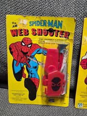 FUNSTUF Amazing Spider-Man Web Shooter and Captain America Shooter On Card. Nice