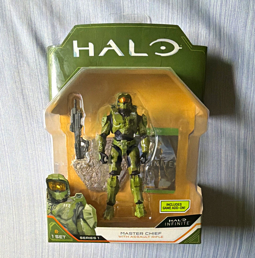 Halo Infinite Master Chief Action Figure w/ Assault Rifle Boxed