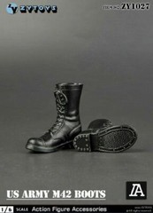 1/6 U.S. Army M42 Combat Boots Black Shoes for 12″ figure Phicen hot toys❶USA❶