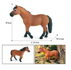 10.5cm Mini Horse PVC Toy Wild Animal Figure Doll Kids Gift