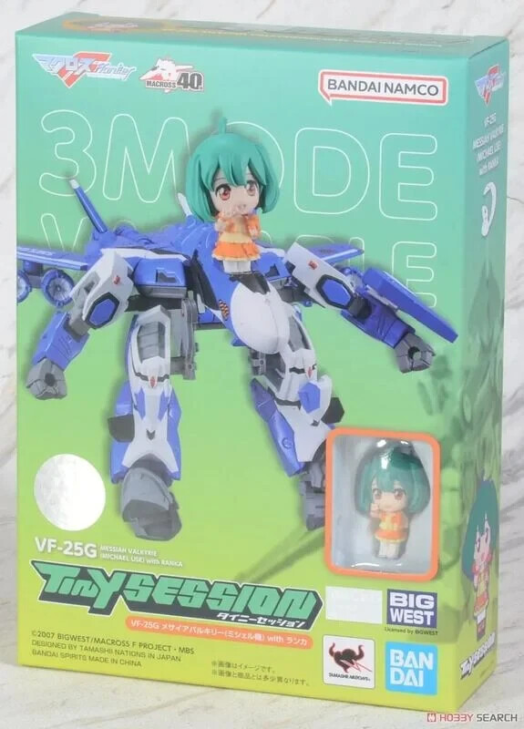 Bandai Tiny Session VF-25G Messiah Valkyrie (Michael machine) & Ranka Figure Set
