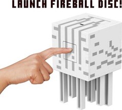 Minecraft Fireball Ghast Figure with 10 Discs for Kids Ages 6 and Up