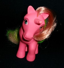 Rose: My Little Pony MLP Vintage Rainbow Unicorn Pinwheel EXCELLENT glittery G1