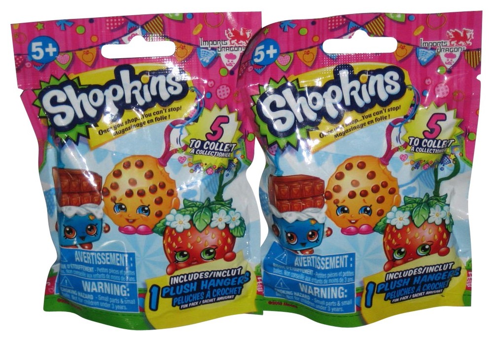Shopkins Imports Dragon Plush Hangers Blind Bag Lot – (2 Random Mystery Bags)