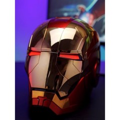 US STOCK Golden MK5 Iron Man Helmet AUTOKING Wearable Voice-control Cosplay Mask