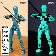DIY Luminous T13 Robot Movable Joint 3D Printed Action Figure Kids Gift