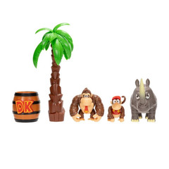 Jakks Pacific 2.5 Inch Donkey Kong Jungle Adventure Diorama Set (new Rambi figur