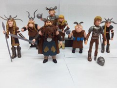 Set of 8 pcs How to Train Your Dragon: Hiccup Astrid Stoick Action Figures Toys