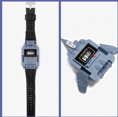 Vintage Watch Military Aircraft Fighter Jet transforming Watch Grey Color