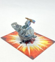 Bakugan Battle Brawlers Gray Haos Hyper Dragonoid 580g Battle Damaged With Card
