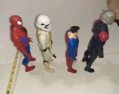 Lot of 4 Hasbro Mattel Action Figures Superhero 9.5-12″ Inch Marvel-DC Comics