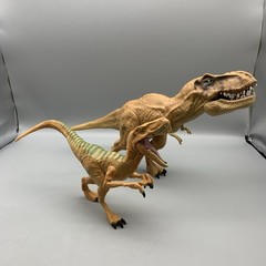 Jurassic World Dinosaur Toys Set Of 2 – Velociraptor Echo & T Rex Action Figures