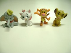 DISNEY PVC Vinyl Figure set of 4, Dumbo, Marie, Tigger, Simba, Toys, Lion King