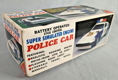 VERY RARE Vintage 70s Yonezawa Japan Nissan Fairlady Battery Operated Police Car