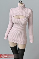 1/6 High Neck Base Striped Sweater Fit 12” Female Action Figure