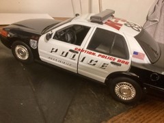 1/18 Melrose K-9 Black And White Police Car By MOTOR MAX •Discontinued• RARE