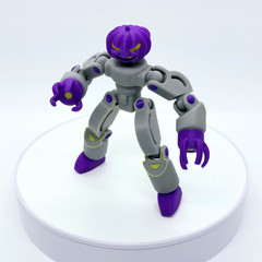 Pumpkin Jack | Robot Mech Action Figure | 3D Printed Humanoid Articulated Toy