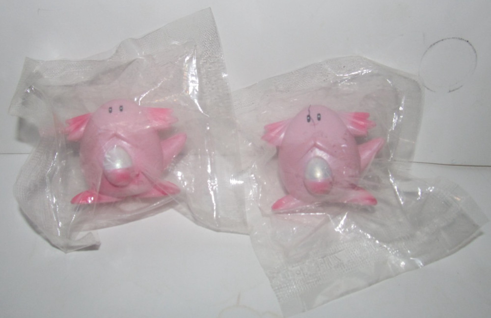Pokemon Chansey Figurine 1.5” Pearl Pink Egg Figure Sealed (Lot of 2) (OT3)