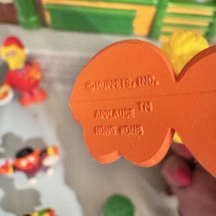 Vintage 1986 Applause Sesame Street PVC Figure Display With 21 Figures. Rare.