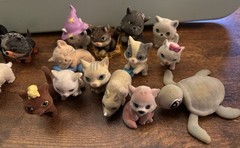 Kitty Puppy Zoo In My Pocket Assorted 34 Flocked Figures Used