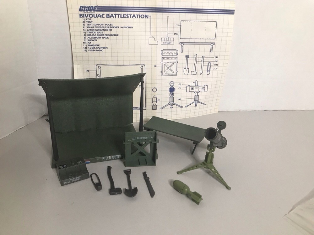 G.I. Joe ARAH Battle Stations Bivouac 1984 W Blueprints Almost Complete READ