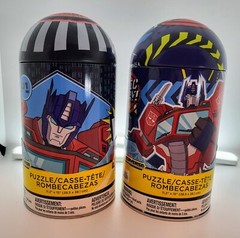 2 x Transformers Cyberverse 48 PC Jigsaw Puzzles In Collector Tins Epic Play