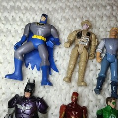Action Figures Lot Of 13 Mixed Lot With Carrying Case