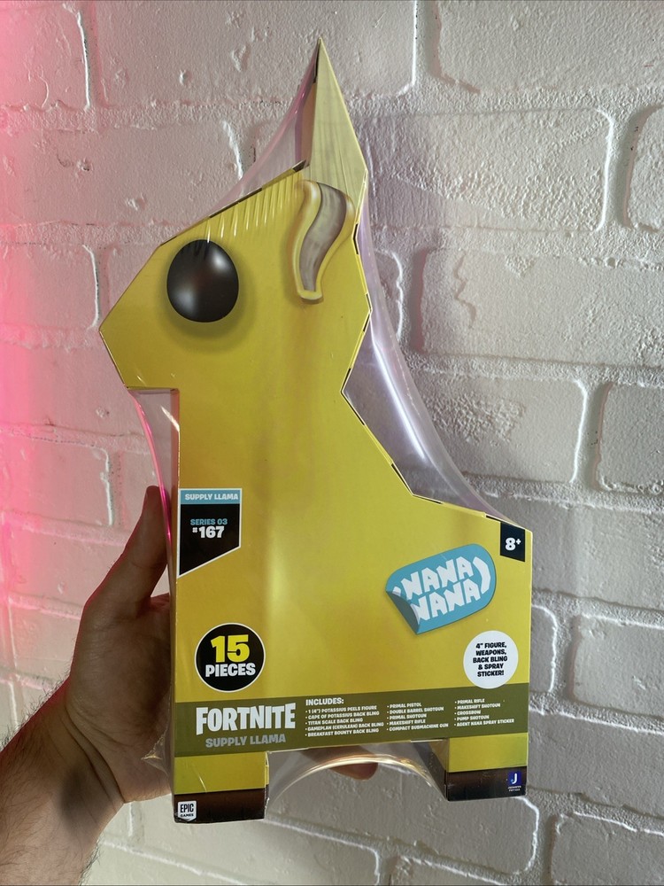 Fortnite 4″ Supply Llama – Potassius Peels Peely action figure with accessories.