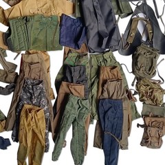 50 Pcs 1/6 Scale Camo Military Clothes, Pants & Bag Accessories for 12″ Action F