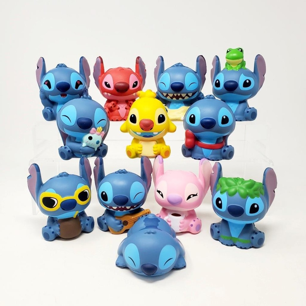 Disney STITCH Aloha Series Squish ‘Ums – Complete Set of 12 NEW Foam Figures!
