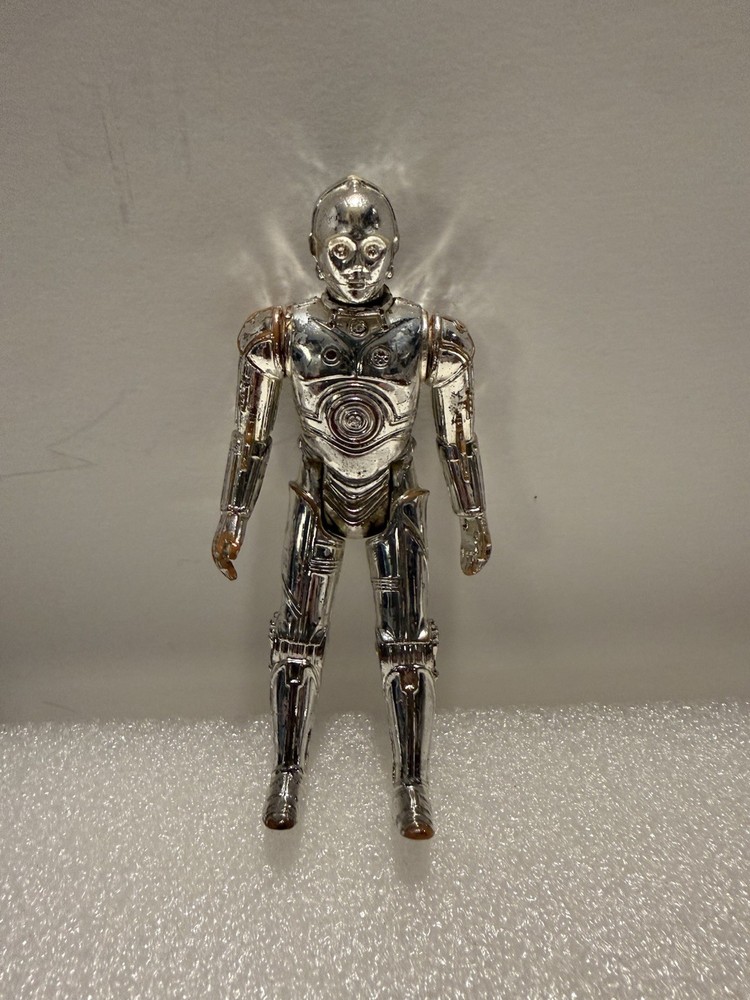 Kenner Star Wars C-3PO Chrome/Silver Action Figure, 1977 Hong Kong Loose Joints