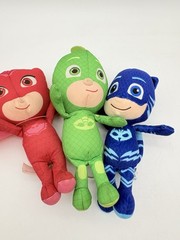 PJ Masks Toys Lot Plush Figures Gekko Owlette Catboy Complete Set Bundle 3 PC