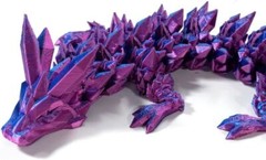 3D Printed Crystal Dragon&Snake Flexible Articulated Dragon Fidget Toys Gift US