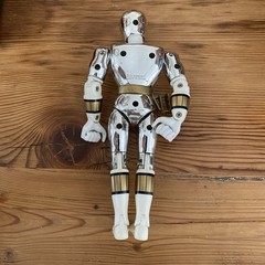 Vintage 1995 Bandai Silver Power Ranger 8″ Silver Chrome Action Figure