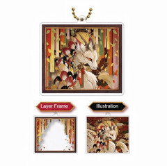Japanese Kitsune Inari Fox Keychain 1 Random Figure Surprise Capsule Gashapon