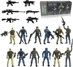 Military Action Figures Bundle: 6 Soldiers & Weapons – Perfect Birthday Gift