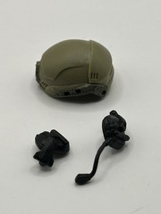 Valaverse Action Force Tactical Helmet (Tan) (H2) Fodder 1/12 Scale