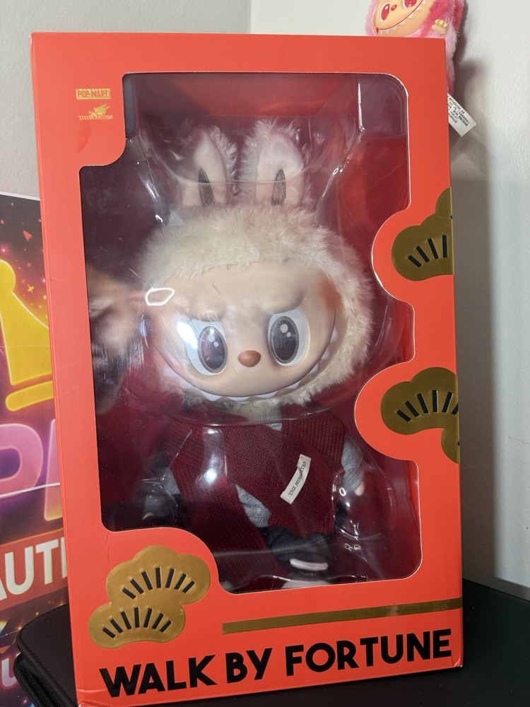 Authentic POPMART MART Labubu Walk by Fortune Collectible Very Rare