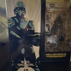 Helldivers II Elite Edition B-01 Tactical Action Figure w/ Gun Black/Yellow