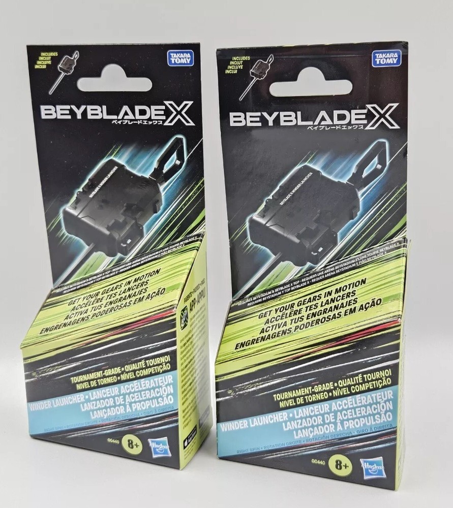 Lot Of 2 New Beyblade X Official Winder Launcher Accessory Tournament Grade Tomy