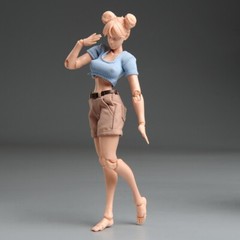 Romankey X COWL 1/12 Soldier Action Figure 6in Girl Suntan Skin Joint Body Model