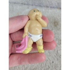 Cabbage Patch Kids Mini Baby Toy Figure Diaper Boots Pink Blanket