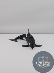 Articulated “Classic Orca” Fidget Toy, 3D Printed Killer Whale Desk Buddy-Flexi
