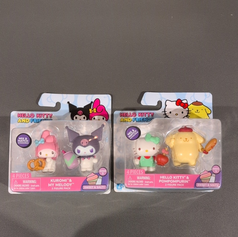 Hello Kitty and Friends Figurines Kuromi My Melody Pompompurin