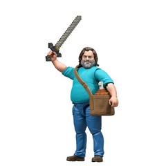 Mattel A Minecraft Movie Steve 4″ Action Figure Jack Black Iron Sword + Satchel