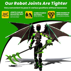 (Assembly Completed) T13 Action Figure Set,Dummy 13,Articulated Robot with Demon
